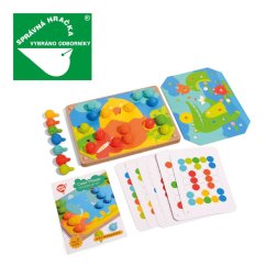 Lucy & Leo - Mozaika a výšivka - Herná súprava so šablónami a silikónovými špendlíkmi