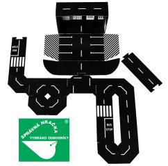 TODDLEROAD 2003 SADA MESTO - flexibilná cesta - 14 silikónových puzzle dielov