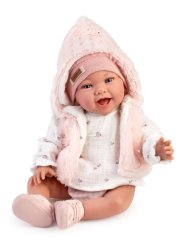 Guca OLIVIE - záťažová realistická bábika bábätko s mäkkým látkovým telom - 42 cm