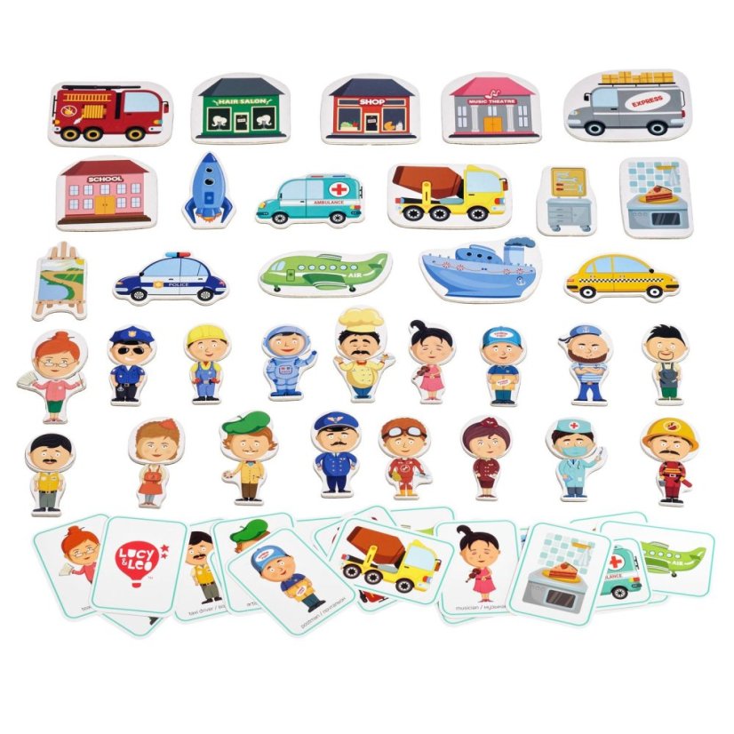 Lucy & Leo - Uhádnete moju profesiu? - Magnetická hra v kufríku