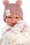 Llorens NEW BORN HOLČIČKA - realistická panenka miminko s celovinylovým tělem - 35 cm