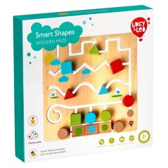 Lucy & Leo - Geometrické tvary so šablónami - Drevené bludisko