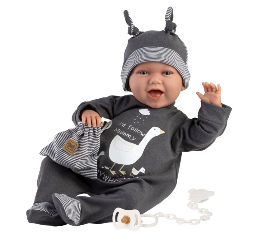 Llorens 74107 NEW BORN - realistická bábika bábätko so zvukmi a mäkkým látkovým telom - 42 cm