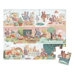 Janod Puzzle Můj den v kufříku 24  ks