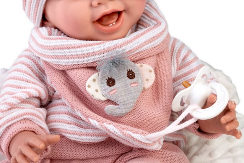 Guca OLIVIE - zátěžová realistická panenka miminko s měkkým látkovým tělem - 42 cm