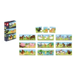 Janod Trio Puzzle Zvířecí rodinky
