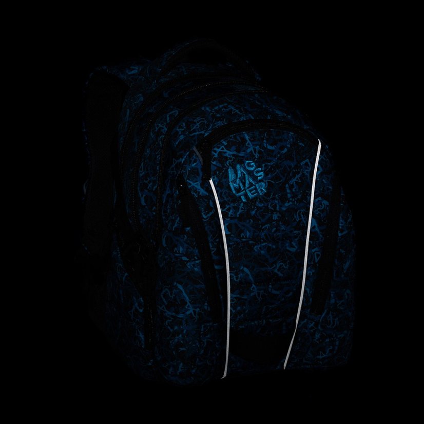 Bagmaster BAG 20 B studentský set - žíhaně modrý