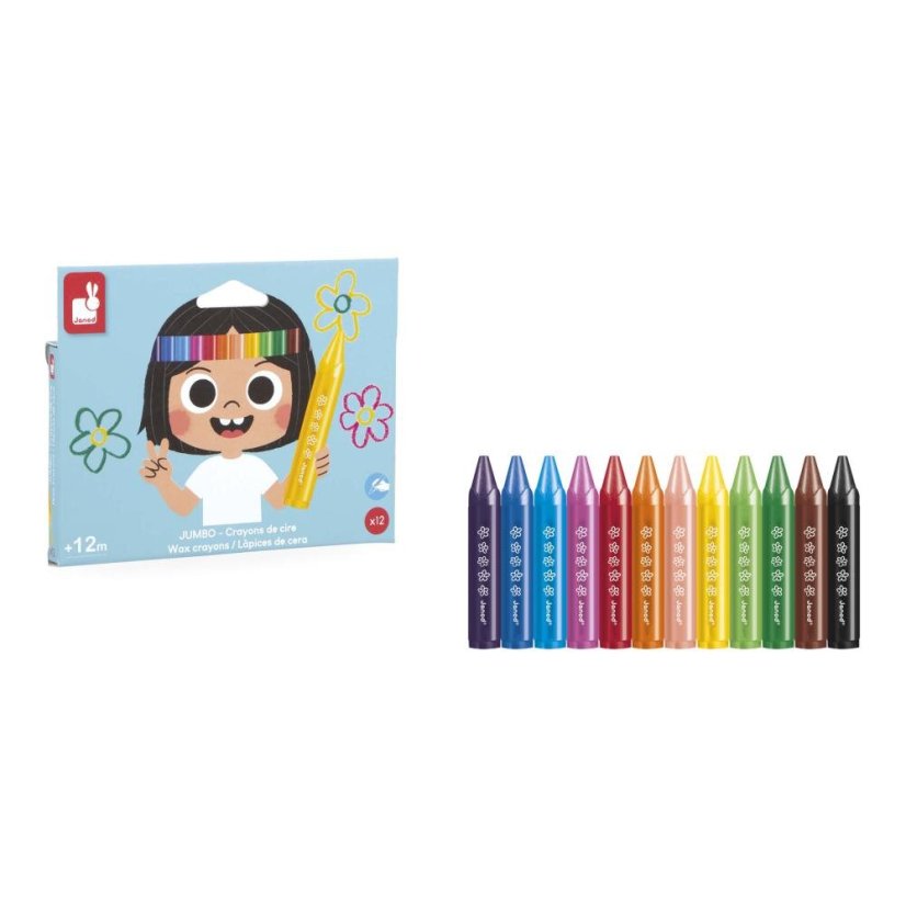 Janod Colorino trojhranné voskovky 12ks