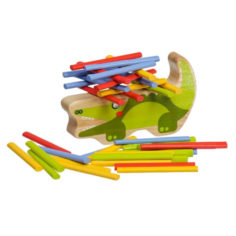 Lucy & Leo - Krokodíl - Drevená balančná hra 41 dielikov