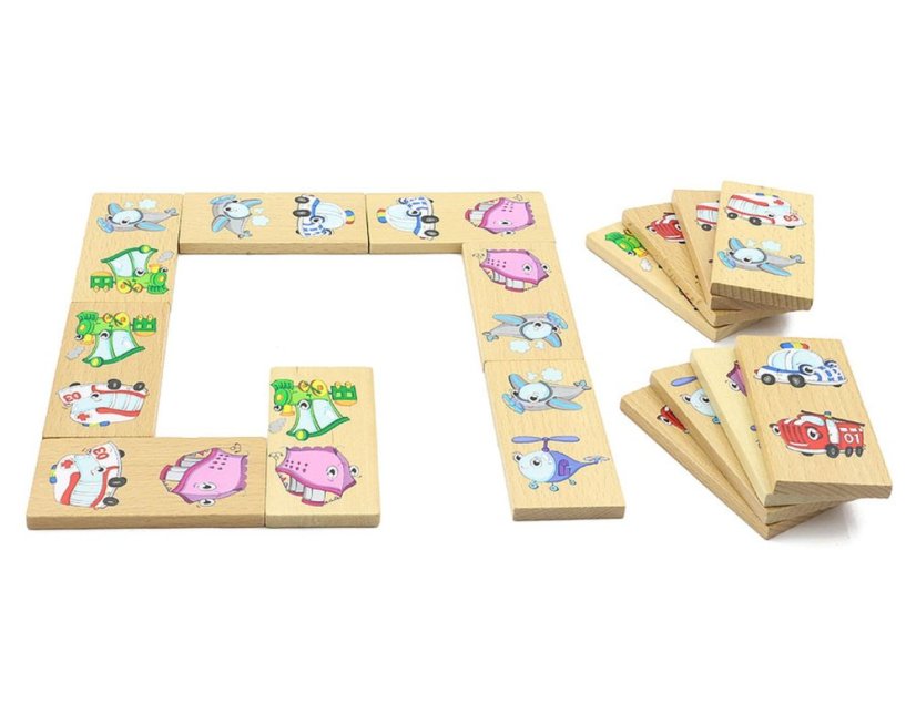 Lucy & Leo - Domino XXL - dopravní prostředky