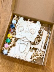 Pes - Dřevěná 3D omalovánka