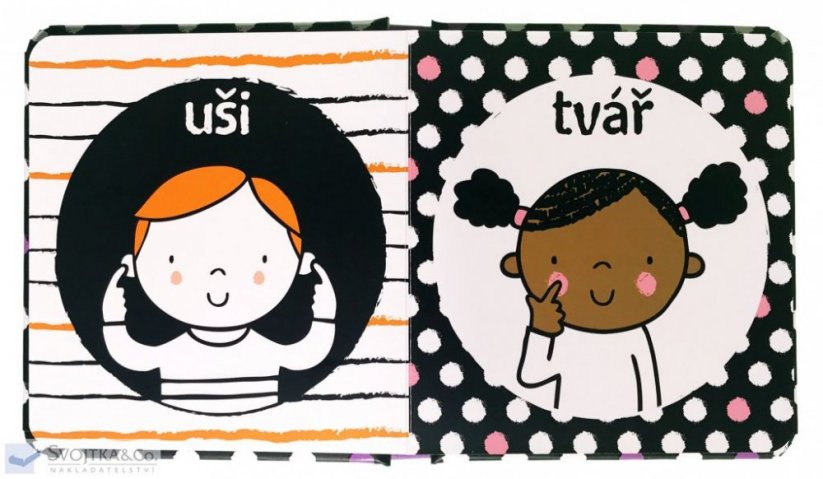 Svojtka - První černobílá knížka pro miminko Obličej