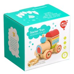 Lucy & Leo - Drevený vláčik na ťahanie – 6-dielnea skladačka