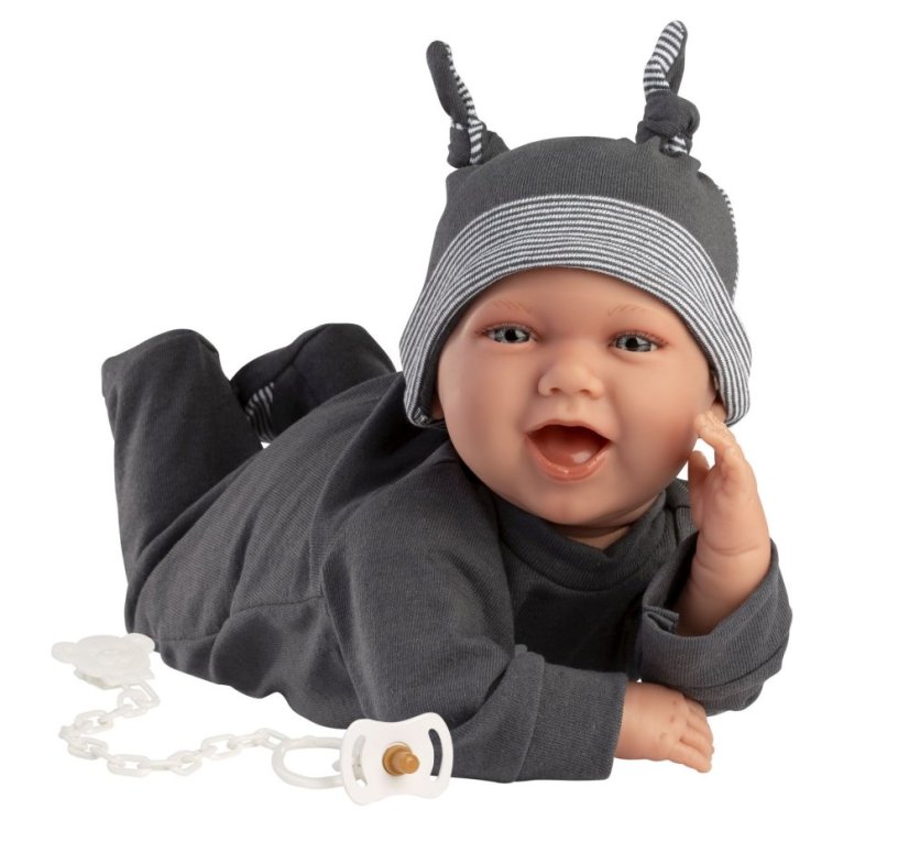 Llorens 74107 NEW BORN - realistická bábika bábätko so zvukmi a mäkkým látkovým telom - 42 cm