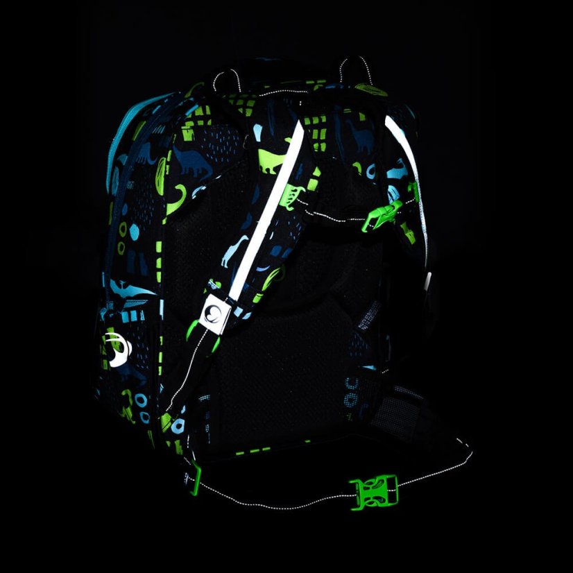 BAGMASTER Velký školní SET VEGA 22 B zelenomodrý