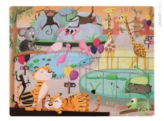 Janod Puzzle dotykové Den v  ZOO s textúrou 20 ks
