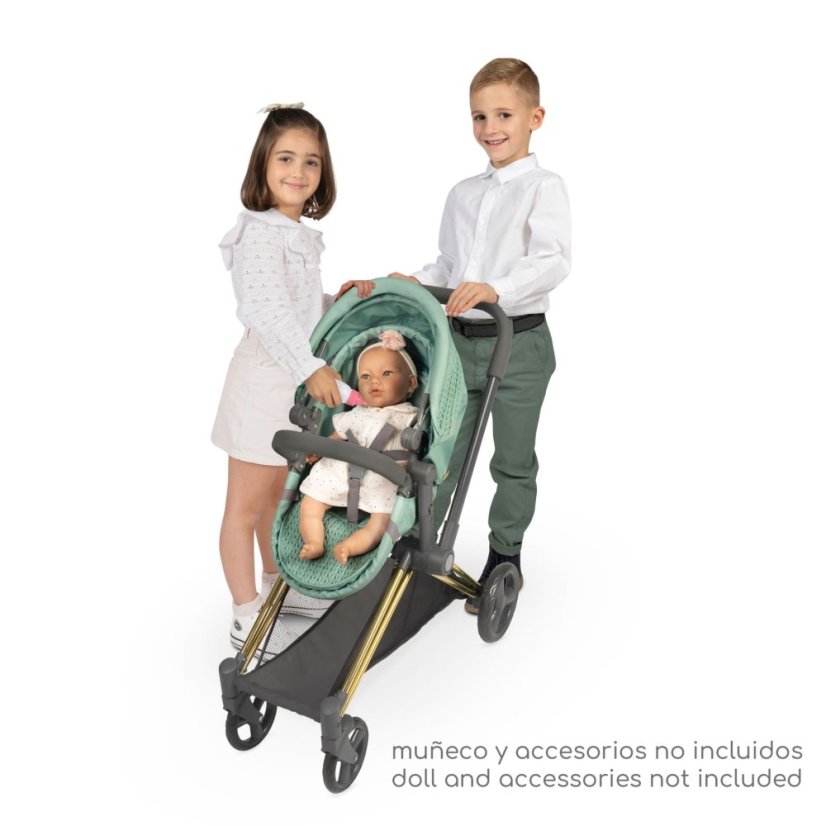 DeCuevas 81773 Skladací kočík pre bábiky 3 v 1 s taškou Capriccio 2025-73 cm