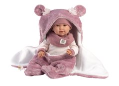 Llorens 74130 NEW BORN - realistická bábika bábätko so zvukmi a mäkkým látkovým telom - 42 cm