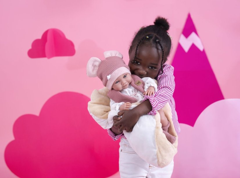 Llorens 73816 NEW BORN DIEVČATKO - realistická bábika bábätko s celovinylovým telom - 40 cm