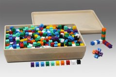 RePlastic Zátěžové kostky 1000 x 1 g v RE-Wood boxu