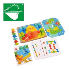 Lucy & Leo - Mozaika a vyšívání - herní set s předlohami a silikonovými kolíčky