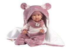 Llorens 74130 NEW BORN - realistická bábika bábätko so zvukmi a mäkkým látkovým telom - 42 cm