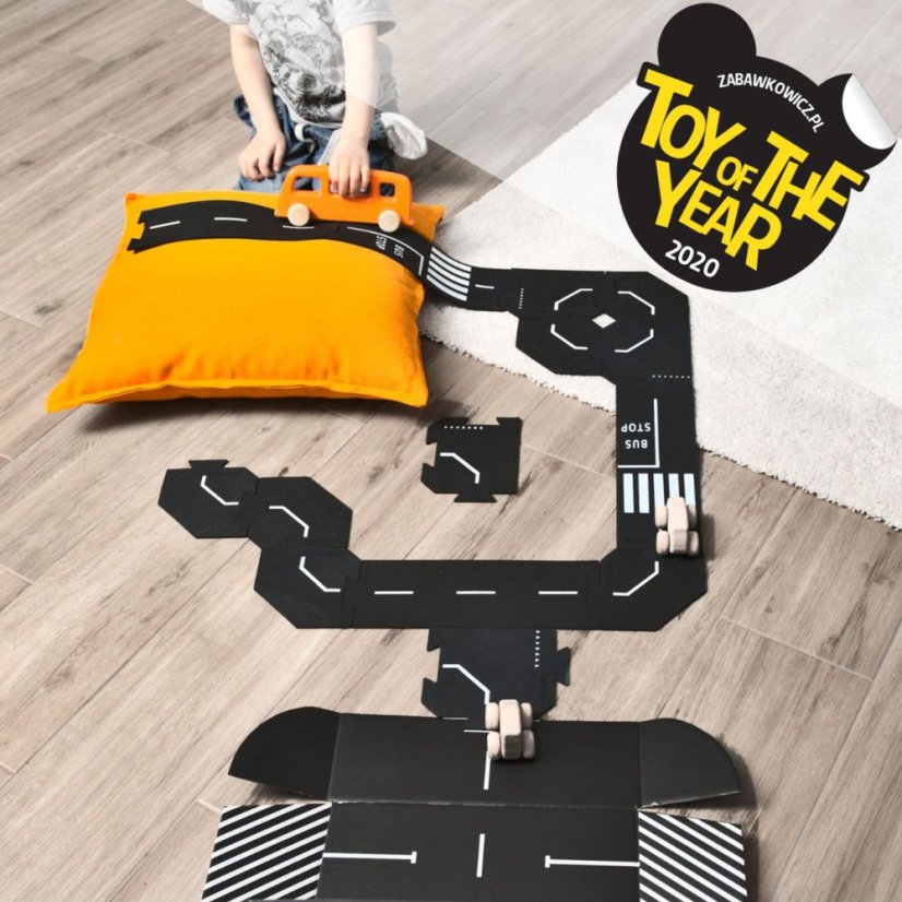 TODDLEROAD 2003 SADA MESTO - flexibilná cesta - 14 silikónových puzzle dielov