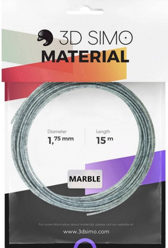 Filament MARBLE - Mramor šedá (MultiPro/KIT) - 15m