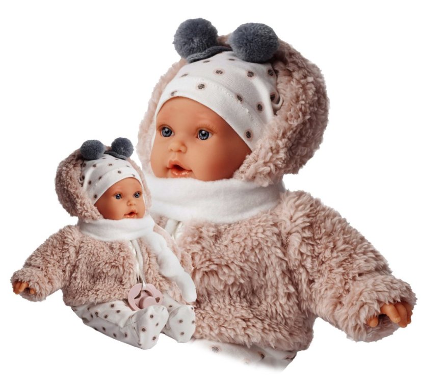 Antonio Juan 1120 KIKA - realistická bábika so zvukmi a mäkkým látkovým telom 27 cm