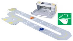 TODDLEROAD 2102 SADA LETIŠTĚ - flexibilní silnice - 14 silikonových puzzle dílů a 3 ergonomická letadla