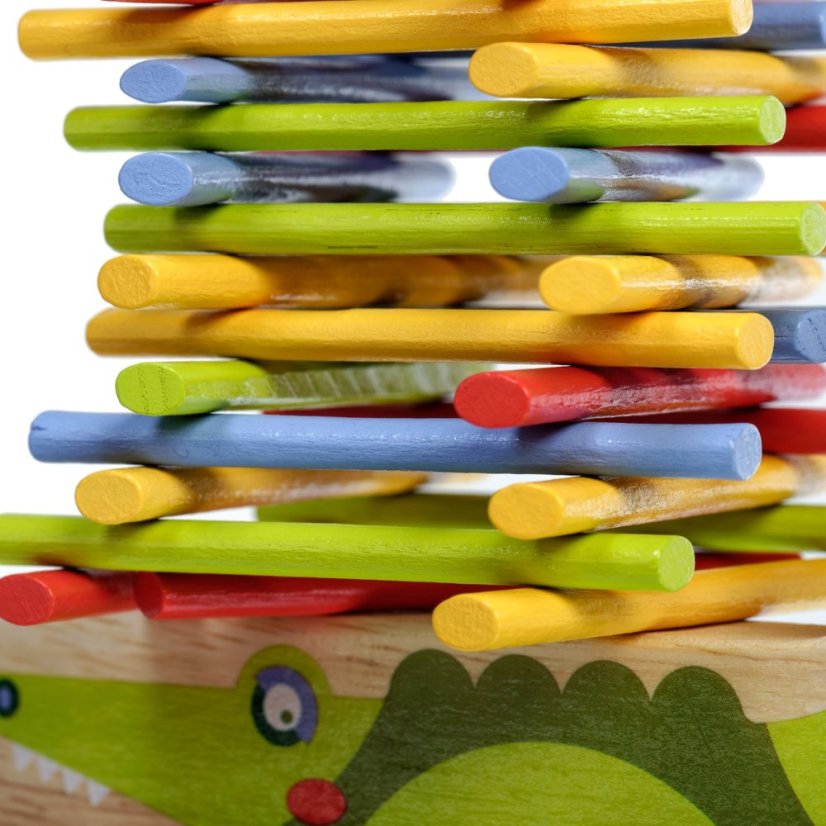 Lucy & Leo - Krokodíl - Drevená balančná hra 41 dielikov