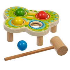 Lucy & Leo - Motýl - dřevěná zatloukačka 4 koule