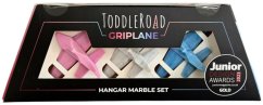TODDLEROAD 2157 HANGÁR MARBLE - 3 ergonomické lietadlá s funkčnou krabicou