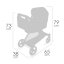 DeCuevas 81773 Skládací kočárek pro panenky 3 v 1 s taškou Capriccio 2025 - 73 cm