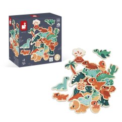 Janod Drevené magnetky Dinosaury 24 ks
