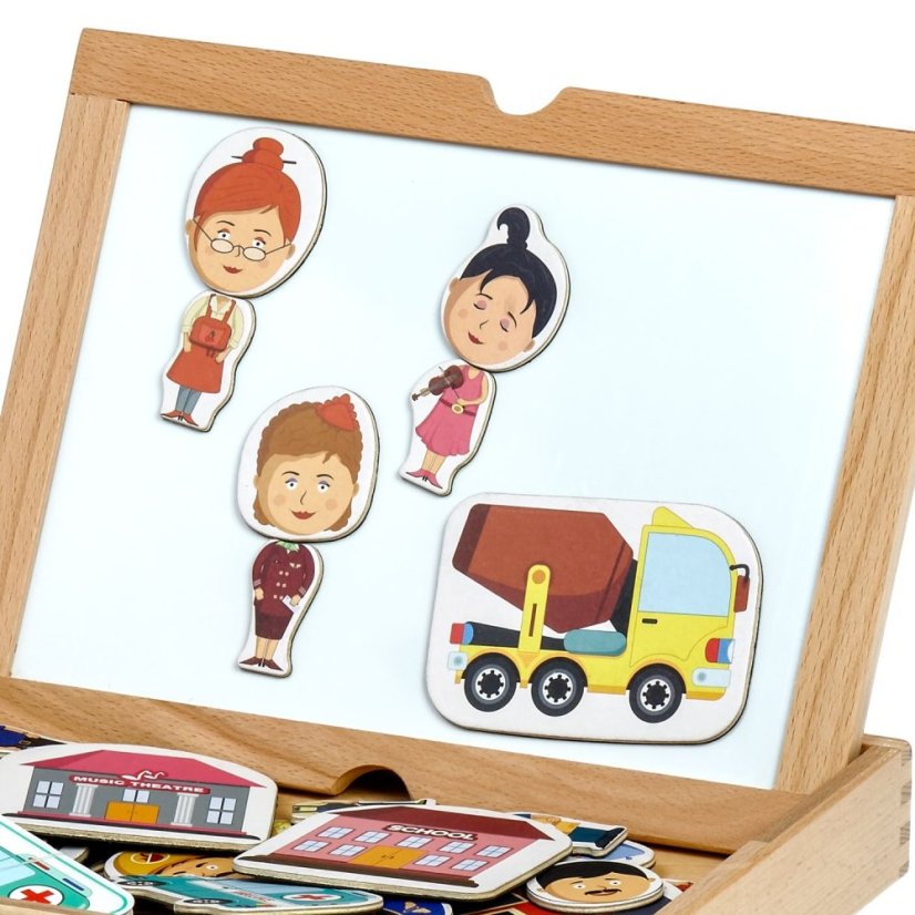 Lucy & Leo - Uhádnete moju profesiu? - Magnetická hra v kufríku